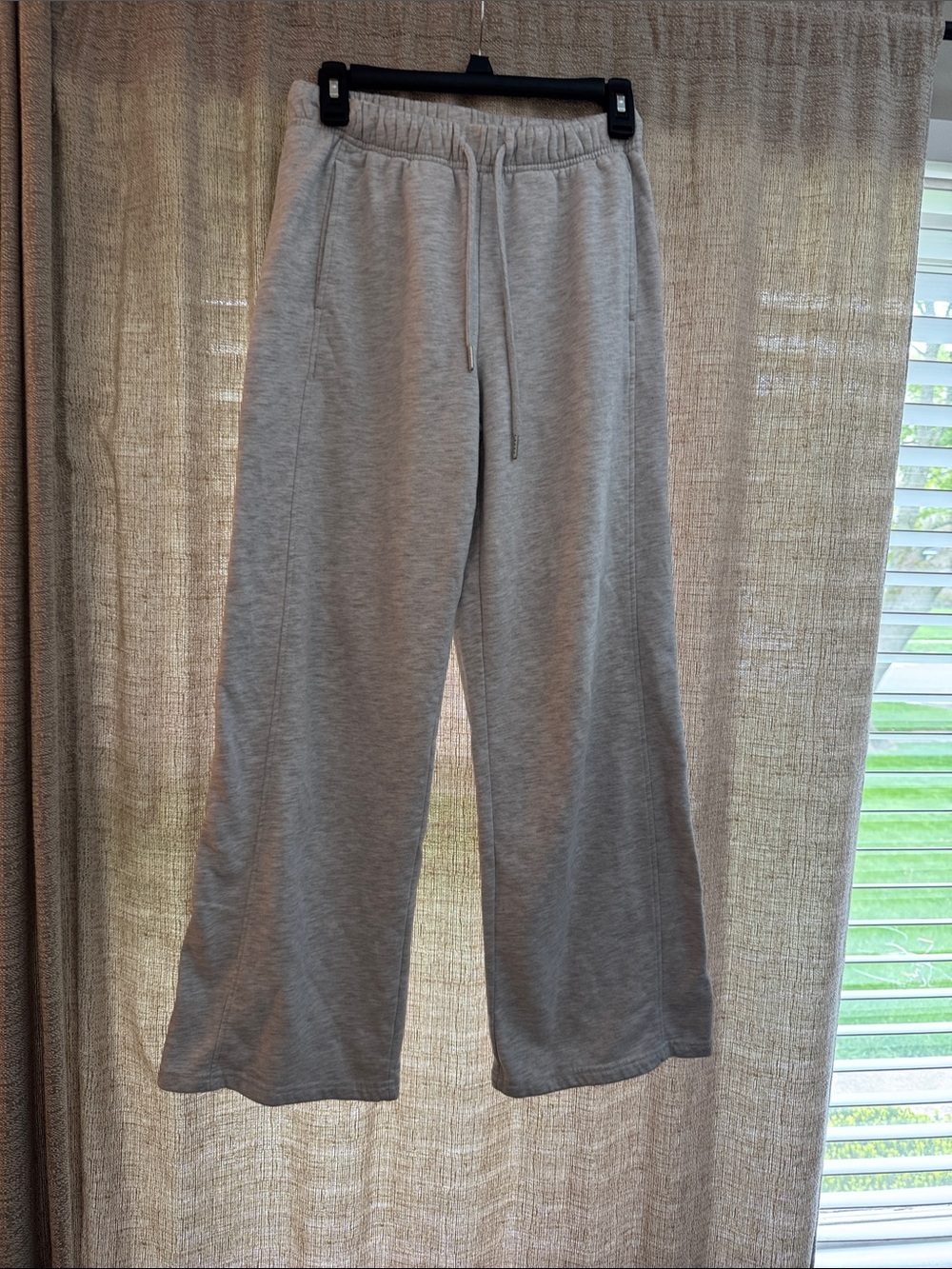 Garage Light Gray Wide-Leg Drawstring Track Pants